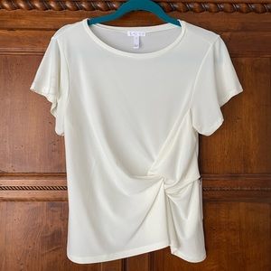 Leith Side Knot white tee